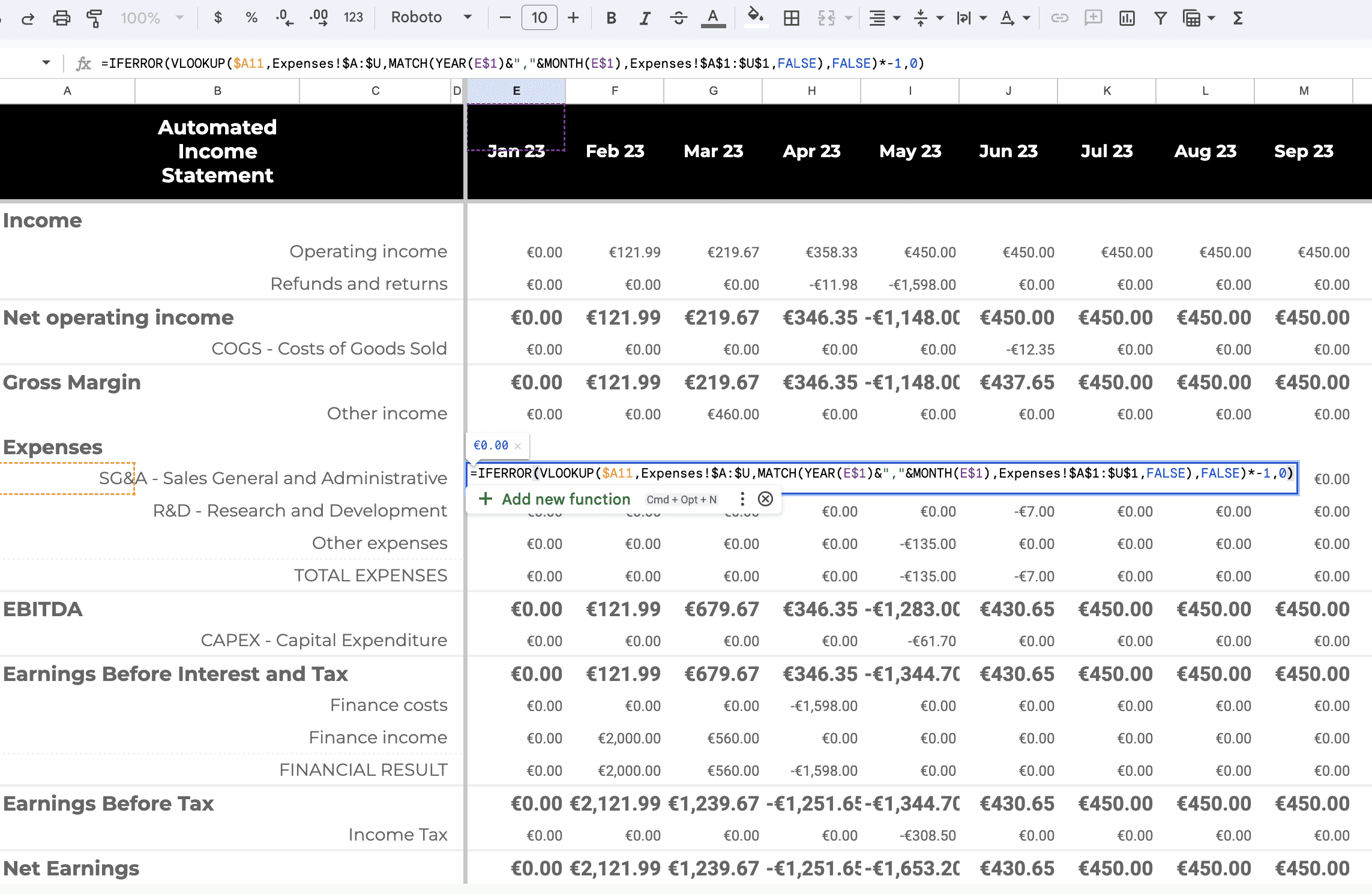 Google Sheets Boekhouden
