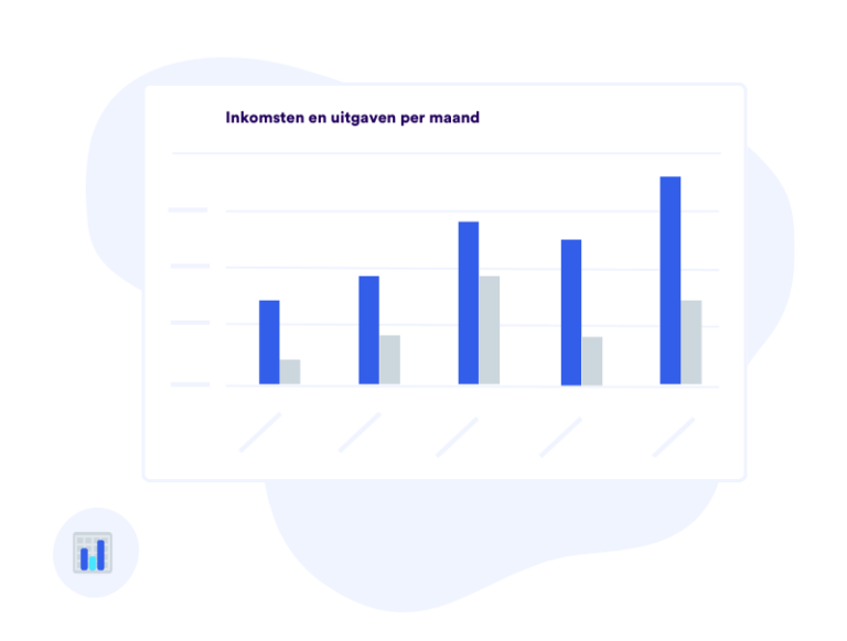 Inkomsten & uitgaven per maand