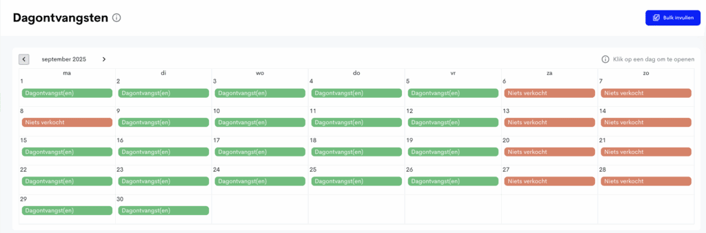 dagontvangstenboek bij webshop