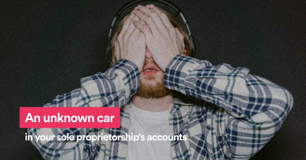 Featured image: an unknown car in your sole proprietorship's accounts