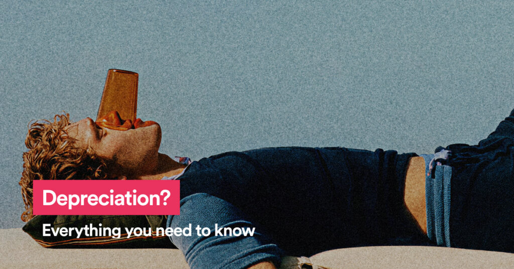 Man lying in the sun and the text Depreciation?