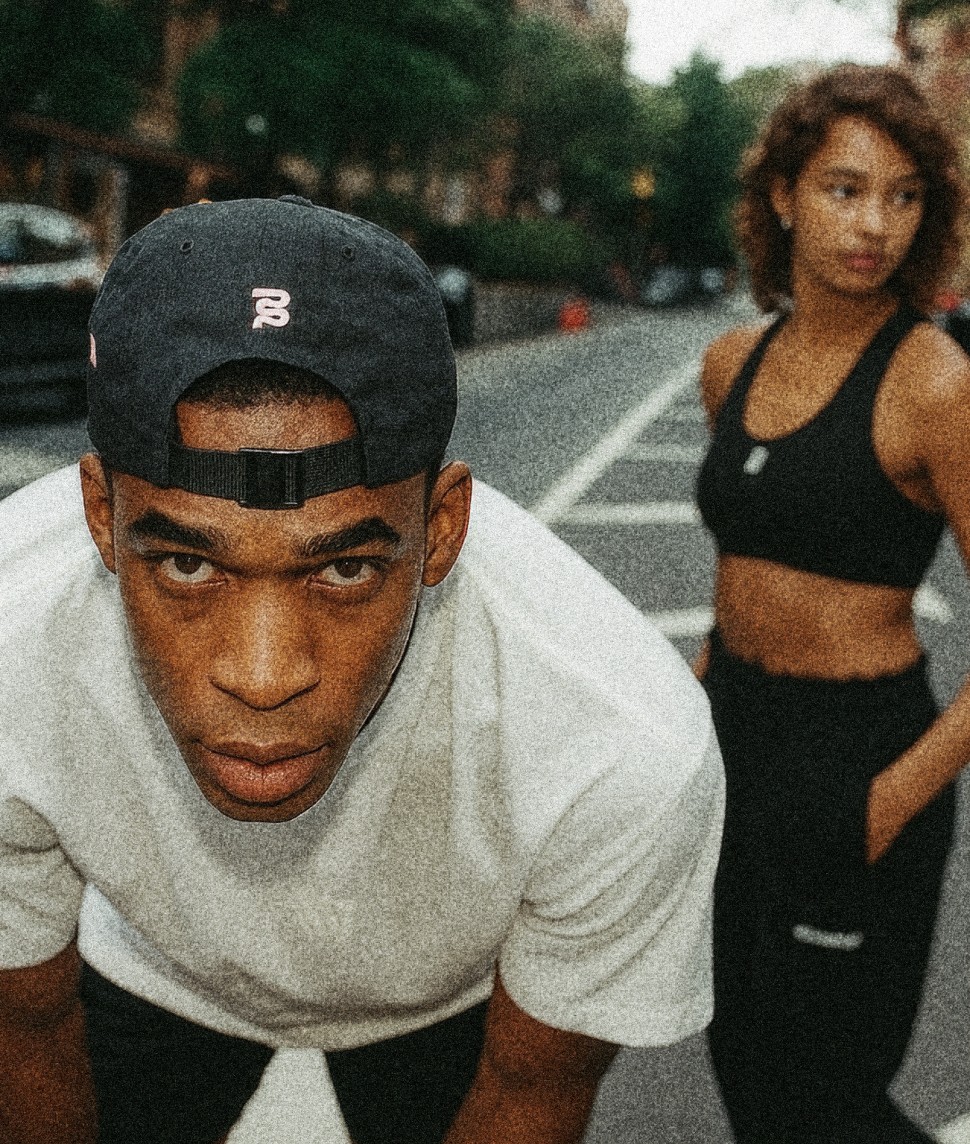 Man in a cap looking straight into the camera
